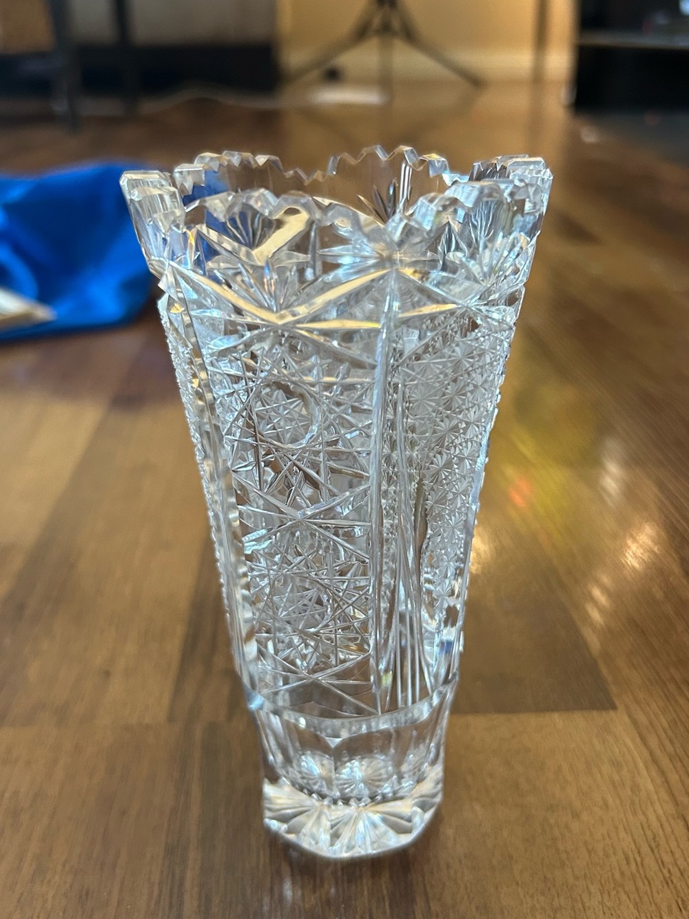 6” Clear Cut Glass Decorative Vase - Crystal-Style Home Accent